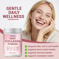 Poudre de Protéines Multi-Collagène en Vrac OEM avec Micro-Ingrédients, Complexe de Vitamine C, Suppléments Beauté Peau, Poudre de Peptides Multi-Collagène