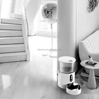 Distributore Automatico di Cibo per Animali Domestici WiFi Smart 3L con Ciotola in Acciaio Inox, Controllo Remoto via App, Registrazione Vocale, Portatile