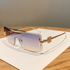 Gafas de Sol de Moda sin Montura con Lentes Degradados y Protección UV400 para Mujer, Protección Solar para Adultos 2025 - Product Image 1