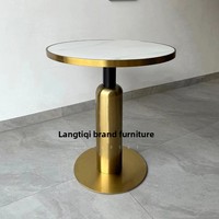 Ensemble de table et chaises de réception LDQ, style moderne et luxueux, en pierre, pour salon, modèle XZ-26, cadre métallique personnalisable