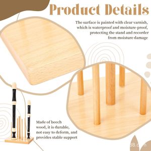 Wooden Recorder Storage Rack <b>Desktop</b> Organizing <b>Shelf</b> Detachable Multi Functional Music Equipment Holder - Product Image 4