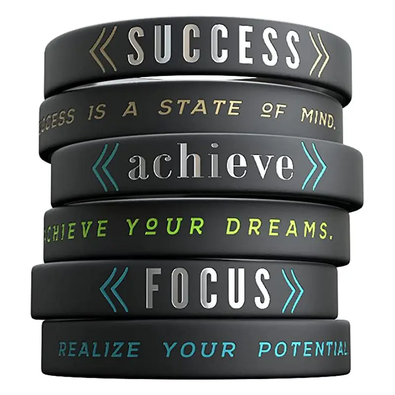 Bracelets personnalisables Bracelets en Silicone parfaits pour les collectes de fonds, les événements, le Marketing et la sensibilisation