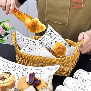 Custom Logo Eco-Friendly Recyclable Food Grade Greaseproof <b>Paper</b> Bread <b>Wrapping</b> <b>Paper</b> for Bakery & Container Tray Liners - Product Image 4