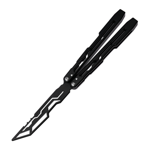 Navaja de Bolsillo Multifuncional de Aluminio EDC, Navaja Plegable de Entrenamiento para Principiantes al Aire Libre, Navaja <span class=keywords><strong>Balisong</strong></span> Portátil de Entrenamiento - Product Image 1