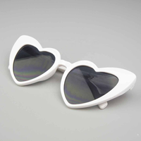 Lunettes de soleil Uv400 dégradées en forme de cœur avec logo personnalisé pour femmes