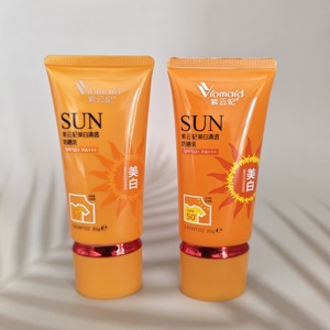 Custom Wholesale Plastic Oval Empty Squeeze PE Flat Tube 80ML <b>Sunscreen</b> Cream Face Cream Skincare Sunblock 5 Layers Tube - Product Image 3