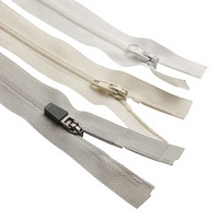 Fermeture éclair à glissière auto-bloquante en nylon n°3 avec tête en forme de gourde amande et film anti-usure pour accessoires de vêtements et textiles de maison