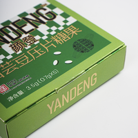 Emballage alimentaire personnalisé, boîte pliante en carton vert, boîtes en papier imprimées pour bonbons