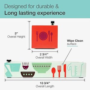 HuamaohengchunCook's Tools Refillable <b>Plastic</b> <b>Wrap</b> Dispenser - One 12" x 250' Roll of Professional Grade <b>Plastic</b> <b>Wrap</b> - BPA Free - Product Image 4