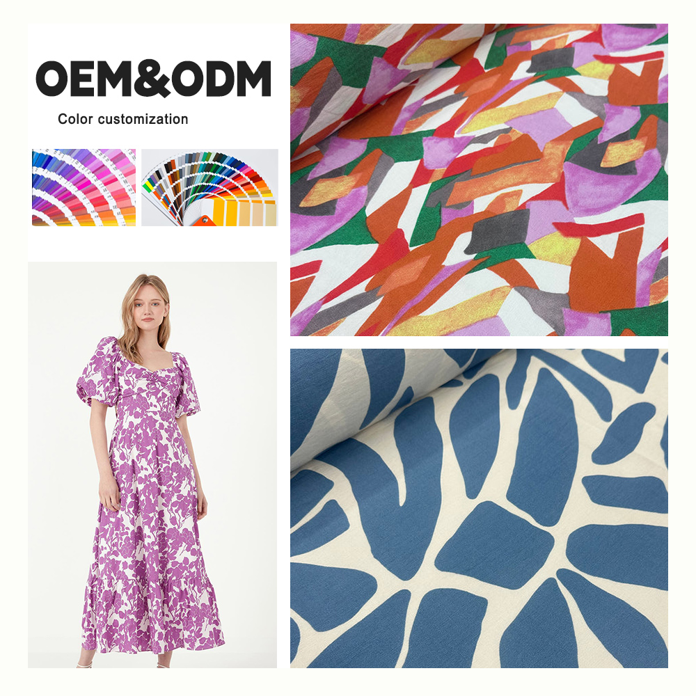 For Garment Discharge Digital Print 100 Rayon Challis Fabric Rayon Viscose Spandex Fabric Printed Rayon Fabric