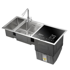 <span class=keywords><strong>Encimera</strong></span> de fácil operación, fregadero de cocina de doble cuenco de acero inoxidable, máquina lavavajillas con tendedero - Product Image 2