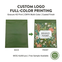 Emballage personnalisé écologique 100% biodégradable PLA PBAT pour les sacs d'expédition en polyéthylène, sacs d'expédition pour vêtements avec impression de logo