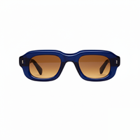 Lunettes de soleil personnalisées tendance carrées de luxe épaisses faites à la main en acétate avec des verres polarisés confortables