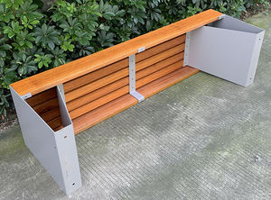 Kommerzielle Terrassen bestuhlung Metall bank Sitz 500kg Kapazität Regens ichere Außen stühle Composite-Kunststoff Holz <span class=keywords><strong>Public</strong></span> Park Bank - Product Image 6