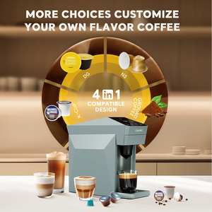 Machine à café électrique multifonctionnelle 4 en 1 Capadeli, semi-automatique, <span class=keywords><strong>compatible</strong></span> avec les capsules Nespreso, les capsules k Cup - Product Image 4