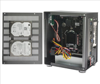 Mini-ITX Châssis de serveur de bureau tout en aluminium, rack de serveur portable, USB frontal, côté transparent, support de carte graphique miniature, en stock