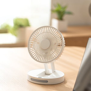 Hd Digital Screen Display Mini Handheld <b>Table</b> Fan Rechargeable Portable Home Usb <b>Folding</b> <b>Folding</b> Storage - Product Image 5