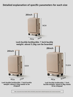 Ensemble de valises à ouverture latérale PC Bagages de voyage de luxe avec roues universelles Léger avec serrure TSA