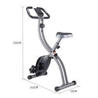 Vélo d'exercice pliable JONO JTF-818F multifonctionnel pour l'intérieur avec contrôle magnétique et surveillance de la fréquence cardiaque, 16 vitesses