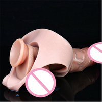 FAAK gode creux à sangle en silicone portable pour hommes extension de pénis réaliste pour hommes retarder l'éjaculation jouets sexuels en silicone pour adultes