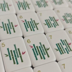Mahjong Americano Rojo, Plegable y Portátil, con Fichas Acrílicas de 4 Capas y 160 Cartas Grabadas, Juego de Lujo e Idea de Regalo de Navidad - Product Image 3