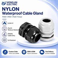 Presse-étuies en nylon étanche IP68, best-seller, certifiés CE, pour câbles basse tension, filetage PG25, gamme de câbles 14-22mm, UL94-V1, ignifuges