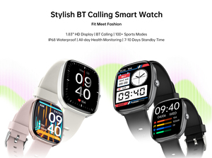 1,83 inch AMOLED groot smartwatch met HD-luidspreker, muziek, bloeddrukmeter, slaaptracking, 5-10 dagen batterijduur, IP68 waterdicht - Product Image 2