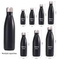 OEM ODM 500ml Cola-flesvormige dubbelwandige roestvrijstalen vacuümfles thermisch geïsoleerde waterfles voor sportschool, buitenactiviteiten en reizen