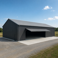 Structure en acier durable, entrepôt conforme à la norme EN 1090, atelier métallique préfabriqué résistant aux intempéries, garage, hangar, bâtiment industriel