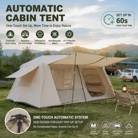 Tente automatique d'extérieur à ouverture rapide, tente de camping à installation automatique, abri double couche pour la randonnée en famille et les aventures