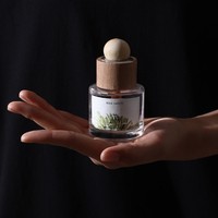 Vente en gros 50ml 100ml 150ml 200ml Bouteille vide de luxe ronde claire blanche de diffuseur de parfum en verre de roseau avec couvercles à vis
