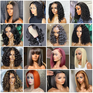 Perruques-naturel Cheveux Humain En <span class=keywords><strong>Gros</strong></span> 13x4 Peluca de ondas profundas Pelucas de cabello humano virgen con frente de encaje para mujeres negras Perruque Naturelle - Product Image 6