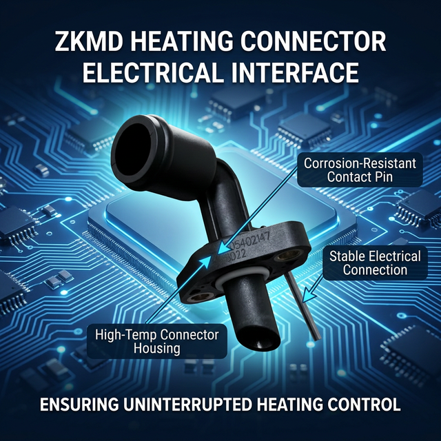 Durable PA66+GF30 Heating Connector X10000215 DC20-36V ZKMD Respirator Heater Force Sensor Precise Temp Compensation IP68 Rated