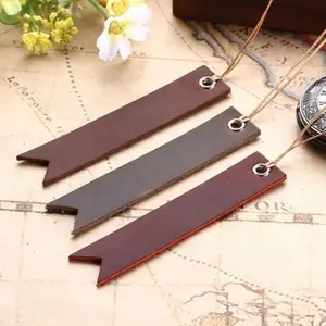 yn117 Custom Logo Genuine Leather BookMark Gift Book Mark for Book Men Women