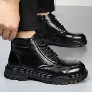 Bottes Chelsea montantes et rembourrées pour hommes, style britannique, nouvelle collection 2025, multi-usages, imperméables en caoutchouc - Product Image 2