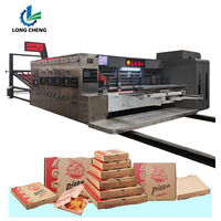 Nouvelle machine d'impression, de rainurage et de découpe de boîtes en carton ondulé entièrement automatique à commande PLC, 1 à 6 couleurs, réglage en un clic