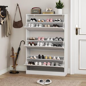 Zapatero Moderno Independiente SENYU con 3 Niveles, Almacenamiento que Ahorra Espacio para la Entrada, Mueble para el Hogar, Diseño Minimalista de Plástico - Product Image 2