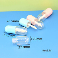 Logo privé Vide Brillant À Lèvres Tube En Plastique Mini Médicament Forme Brillant À Lèvres tuyau Liquide Rouge À Lèvres Emballage Tube