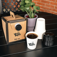 Desain baru serbaguna kotak makanan kopi terisolasi kotak kopi dengan pegangan kustom untuk pergi tas minuman dalam kotak Dispenser dengan katup