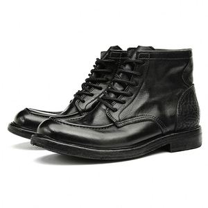 Chaussures en cuir carrées à lacets pour hommes en cuir de vachette de luxe de haute qualité 2026, respirantes, légères, antidérapantes, grandes tailles, pour le bureau et la carrière - Product Image 2