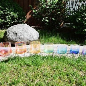 Q're <b>Magic</b> Cosmic Chakra Color Clear Quartz Crystal Singing Bowl 432Hz/440Hz CDEFGAB Tones Sound Healing Instrument - Product Image 5