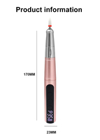 Ibelieve OEM ODM Stylo perceuse à ongles électrique sans fil, rechargeable, portable, mini, en acier inoxydable, avec poignée UK, pièce de rechange