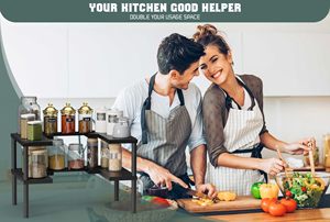 Bán Buôn Đôi Có Thể Điều Chỉnh Tre Bền Vững Hiện Đại Thường Không-Gấp Đa Chức Năng Gia Vị Giá Tổ Chức Lưu Trữ Nhà Bếp - Product Image 5