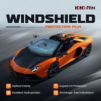 HOHOFILM Film de protection de pare-brise EPU Ultra HD de qualité supérieure, transparent, auto-réparant, sans estompage, protection de pare-brise en verre