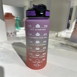 Bouteille de motivation de 1 L (32 oz) avec filtre à paille, sans BPA, en PC écologique, applicable à l'eau bouillante, avec marqueur de temps - Product Image 6