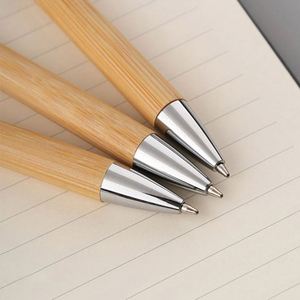 Stylo bille en bambou écologique personnalisé avec logo gravé, cadeau d'entreprise, stylo personnalisé pour le bureau - Product Image 4