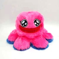 Vente en gros usine : Peluche pieuvre Wugg réversible de 20 cm, en coton doux, jouet à double face changeant d'expression, avec rembourrage en PP, sans Azo, conditionné en vrac