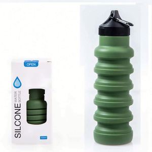 Botella de agua para adultos, taza plegable de silicona, para beber directamente - Product Image 3