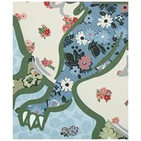 Foulard carré à motif de fleurs et de dinosaures de dessin animé, foulard en soie bleu doux et tendance, taille et emballage personnalisés, vente en gros
