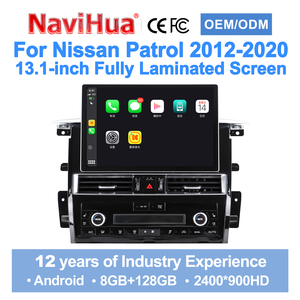 วิทยุติดรถยนต์ Navihua รุ่นใหม่ ขนาด 13.1 นิ้ว ระบบ Android รองรับ Carplay พร้อมระบบนำทาง GPS และ DSP เครื่องเล่น DVD สำหรับรถยนต์ Nissan Patrol Y62 QX80 Armada ปี 2012-2020 - Product Image 1